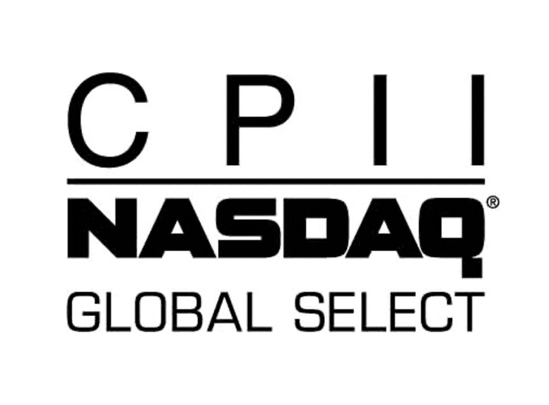 Graphic showing the CPI ticker symbol and the Nasdaq Global Select logo